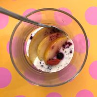 tasty vegan raw dessert.  at Badaboom in Nice