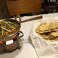 Vegetable curry, regular naan at Shalimar in Lagos