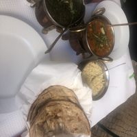 Tarka Dhal & Sag Aloo & Roti bread   at Shalimar in Lagos