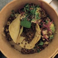Chorizo tacos at Green&Berry in Barcelona