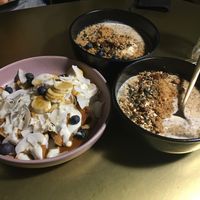 French toast & porridge  at Green&Berry in Barcelona