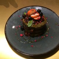 Matcha pancakes  at Green&Berry in Barcelona