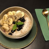 Porridge de vainilla  at Green&Berry in Barcelona