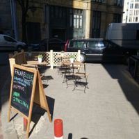 outside eating area at Falafelove - Srodmiescie in Warsaw