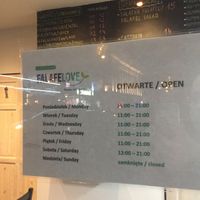 New opening hours at Falafelove - Srodmiescie in Warsaw