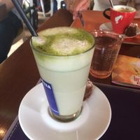 macha chai latte at Die Röhre in Unterach Am Attersee