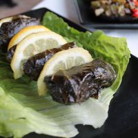 filled wine leaves at Calypso Restaurant in Zakynthos