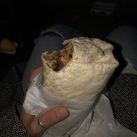 Soyrizo burrito! Very good :) at El Brasero Mexican - Food Truck in Portland