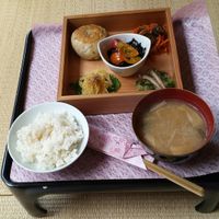 lunch set  at Shanti Yoga Vegan Cafe in Hiroshima