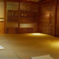 interior, minimalistic and relaxing  at Shanti Yoga Vegan Cafe in Hiroshima