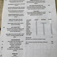 Menu  at Sol Natural Foods in Darra