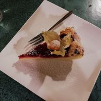 Vegan berry cake dessert at Punkt 13:15 in Parnu