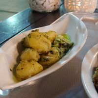 Gnocchi with vegan pesto at Land of Freedom in Fuerteventura