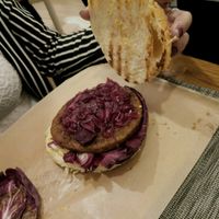 Lennon- seitan burger at Star Pub in Sorrento