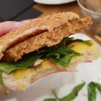 Seitan "gray" burger - very tasty at Star Pub in Sorrento