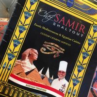 menu cover at Chef Samir Shaltout in Greensboro