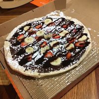 vegan desert pizza with vegan Nutella  at Round in Dickson