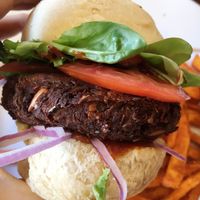 Sweet Potato Lentil Burger at Locavore Bistro in Boise