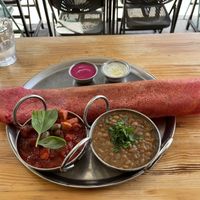 Purple dosa  at Dosa Bar in Tel Aviv