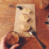 Banoffee and chai.  at Dosa Bar in Tel Aviv