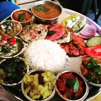 Thali set at Dosa Bar in Tel Aviv