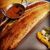 Sweet potato dosa~ at Dosa Bar in Tel Aviv