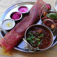 Pink Dosa at Dosa Bar in Tel Aviv
