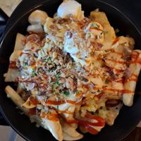 Vegan loaded fries (also gluten free) at Beach Babylon in Wellington