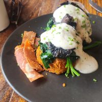 Vegan Rosti w/extra Facon at Beach Babylon in Wellington