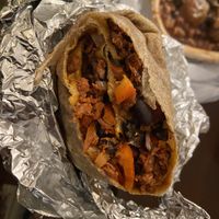 Vegan chorizo burrito  at EVE in Encinitas