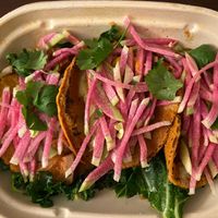 Jackfruit tacos  at EVE in Encinitas