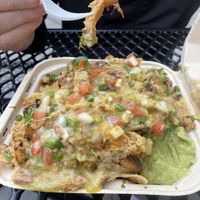 Nachos con pollo  at Taqueria La Venganza in Oakland
