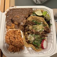 Taco sampler  at Taqueria La Venganza in Oakland