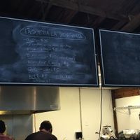 menu board at Taqueria La Venganza in Oakland