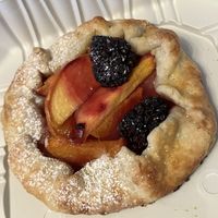 Stonefruit and blackberry galette  at Taqueria La Venganza in Oakland