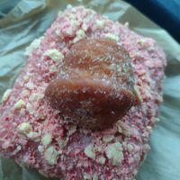 Strawberry shortcake donut at Taqueria La Venganza in Oakland