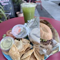 Torta de Chile Relleno and Agua de Pepino con Limón  at Taqueria La Venganza in Oakland