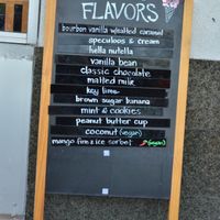 Flavors of the day on a Saturday at Scoop Microcreamery in Palo Alto