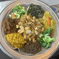 Vegan combo with tofu tibs - very good!   at Abyssinia in Sacramento