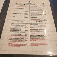 Menu at HANDHELDZ in Bethlehem
