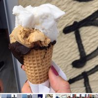 peanut butter, salted caramel and coconut  at Vegestacja in Warsaw