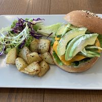 Avocado, Portobello Mushroom burger at LN Fortunate Coffee 幸福咖啡 - Kwai Hing in New Territories