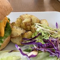 Potato wedges and salad at LN Fortunate Coffee 幸福咖啡 - Kwai Hing in New Territories