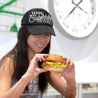 vegan burger at LN Fortunate Coffee 幸福咖啡 - Kwai Hing in New Territories