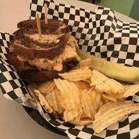 Reuben with homemade seitan pastrami at Berben & Wolff's in Albany