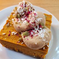 Pumpkin Cheesecake at The Green Moustache - Alpha Lake in Whistler