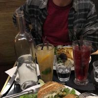 the kebab maison and the vegan cheese burger!!!!! also had Jamaican mule and the lola for drinks; the lola was incredible at Janine Loves Sunday in Paris