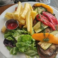 tasty veggies on a piece of crunchy bread at Janine Loves Sunday in Paris