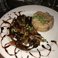 Gorgeous mushroom risotto  at Janine Loves Sunday in Paris