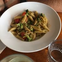 Penne with broccoli and pesto at Janine Loves Sunday in Paris